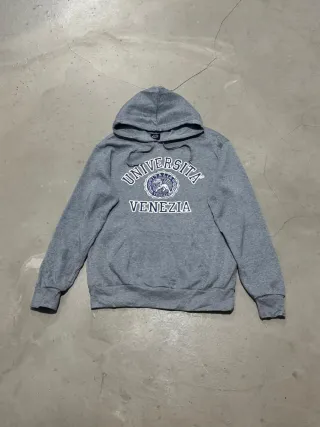 Vintage hoodie university grigia man tg L