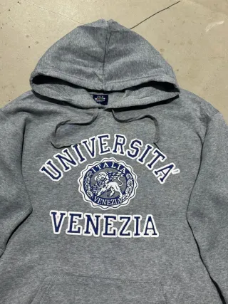 Vintage hoodie university grigia man tg L