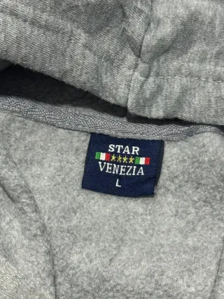 Vintage hoodie university grigia man tg L