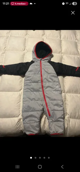 Tuta neve Converse bimbo 12 mesi