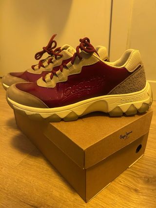 Zapatillas Pepe Jeans Beige y Rojo