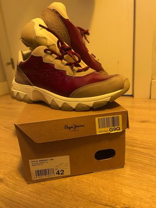 Zapatillas Pepe Jeans Beige y Rojo