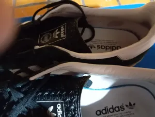 Zapatillas Adidas Gazelle Mujer Negras Blancas