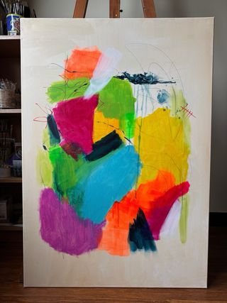 Cuadro grande abstracto moderno salón