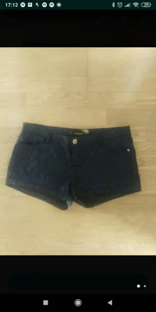 Shorts polipiel negros