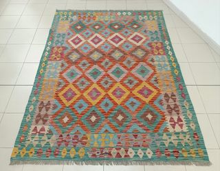Tappeto Kilim afgano 198x150 cm lana
