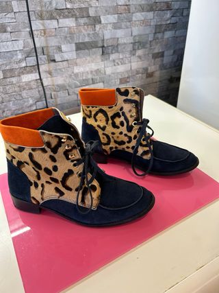 Botines Piel/Ante Talla 39 ARTESANOS.