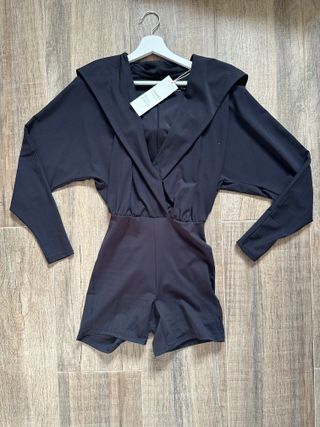 Mono Oysho S Nuevo Negro Comfortlux Mujer Capucha