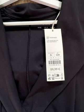 Mono Oysho S Nuevo Negro Comfortlux Mujer Capucha