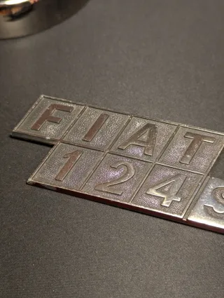 Stemma Scritta Logo FIAT 124 Sport Vintage