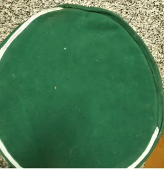 Pouf fiorellino giallo e rosso