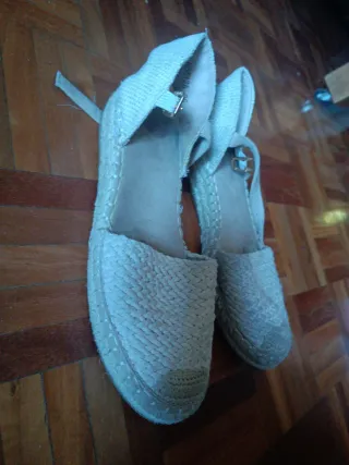 Sandalias crochet beige talla 36