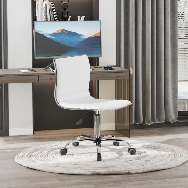 Silla de Oficina Giratoria Blanca