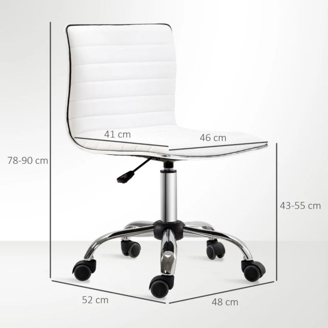 Silla de Oficina Giratoria Blanca