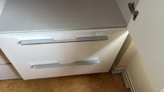 Armario blanco 2 puertas con cajón