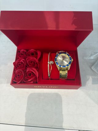 Set Orologi Skyline Acciaio Blu Oro