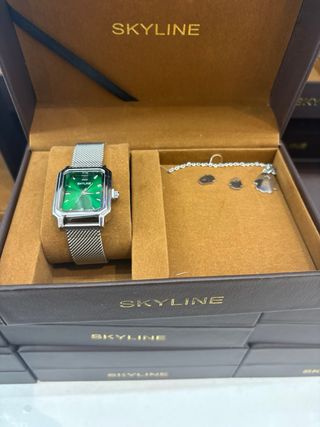 Set Orologi Skyline Acciaio Blu Oro