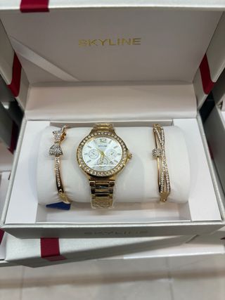 Set Orologi Skyline Acciaio Blu Oro