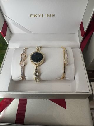 Set Orologi Skyline Acciaio Blu Oro