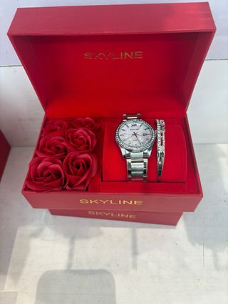 Set Orologi Skyline Acciaio Blu Oro