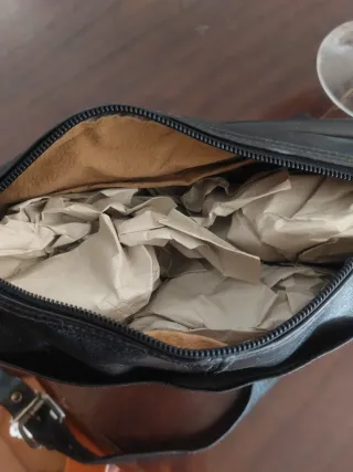 Bolso Cuero Genuino Artesanal Español Vintage