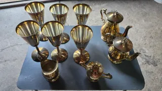 Juego copas y jarras metal