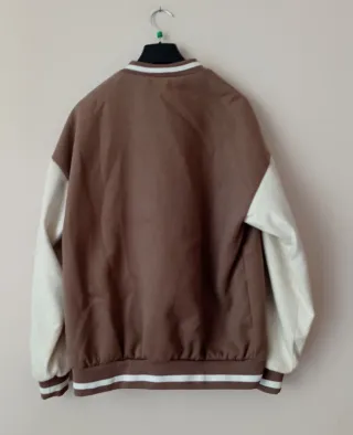 Giacca college donna/ragazza marrone e bianca