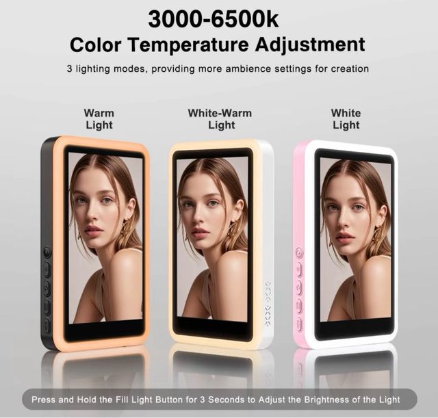 Pantalla Monitor Selfie con Luz y Sonido