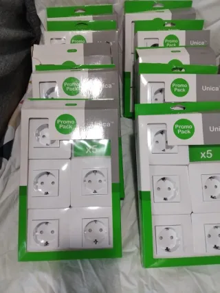 Lote de 10 pak 5 Enchufes Schneider Unica 50 ni