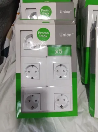 Lote de 10 pak 5 Enchufes Schneider Unica 50 ni