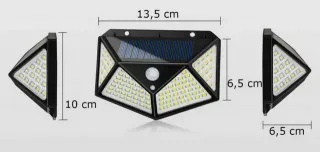 12 Luci Solari LED con Sensore Movimento