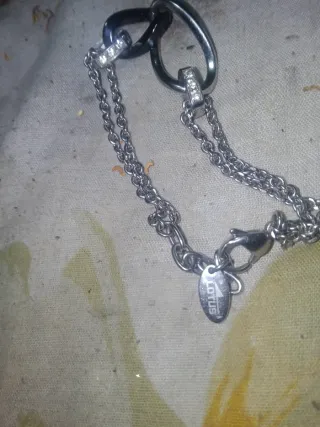 Pulsera Lotus Hombre Plata y Negro