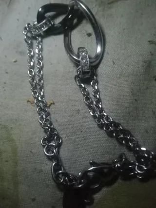 Pulsera Lotus Hombre Plata y Negro