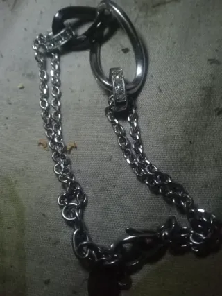 Pulsera Lotus Hombre Plata y Negro