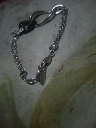 Pulsera Lotus Hombre Plata y Negro