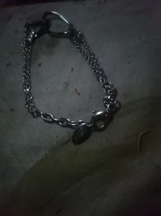 Pulsera Lotus Hombre Plata y Negro