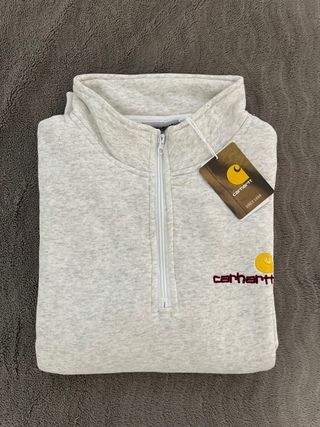 Jersey Carhartt Gris Cuello Alto 100% Algodón