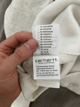 Jersey Carhartt Gris Cuello Alto 100% Algodón