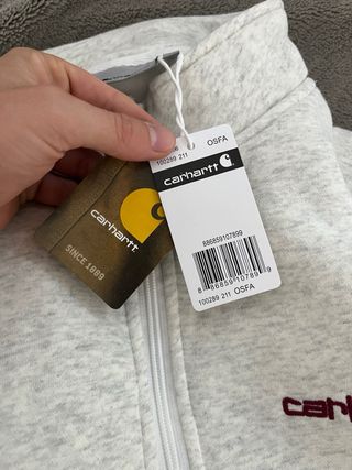 Jersey Carhartt Gris Cuello Alto 100% Algodón