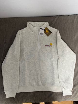 Jersey Carhartt Gris Cuello Alto 100% Algodón