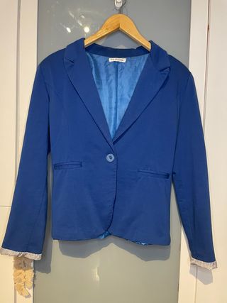 Blazer azul mujer