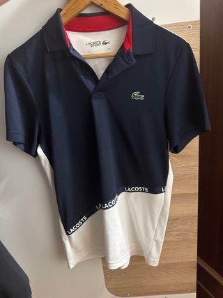 Polo Lacoste Sport Azul y Blanco