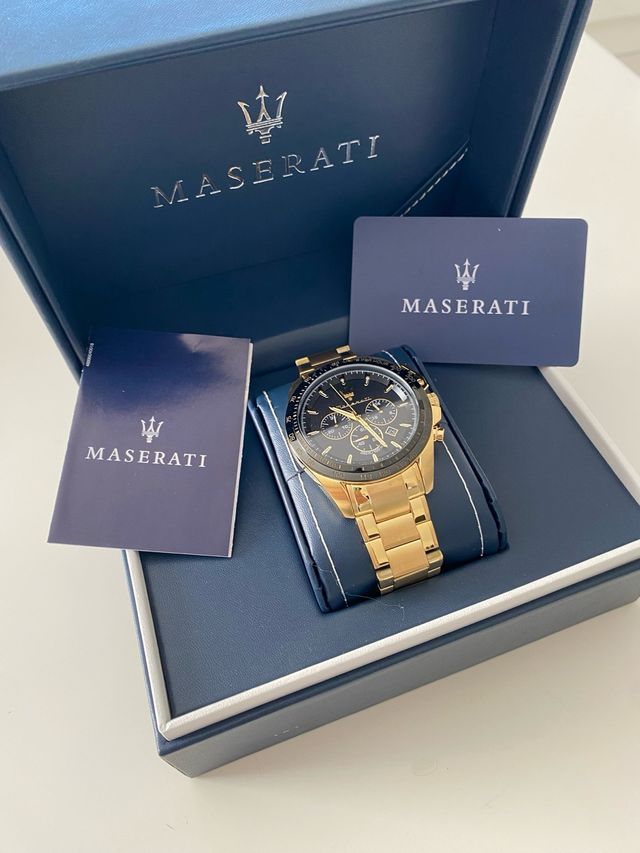 Reloj Maserati Dorado y Negro