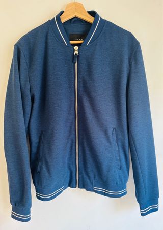 Bomber ZARA azul hombre M impecable