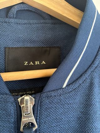Bomber ZARA azul hombre M impecable