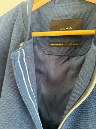 Bomber ZARA azul hombre M impecable