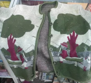 Chaqueta lana vintage mujer