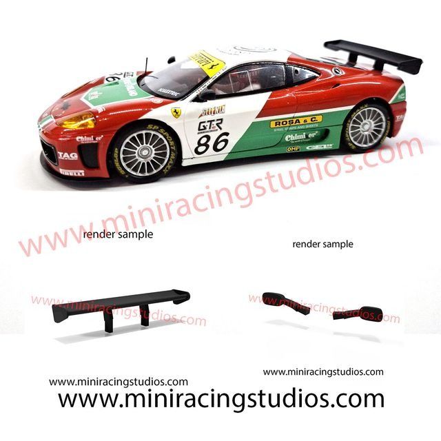 Alerón y/o Retrovisores 3D Ferrari 360 Scalextric