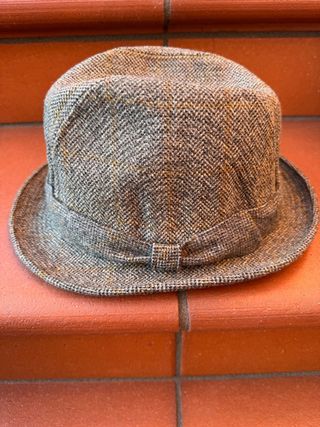 Cappello uomo scozzese marrone/grigio
