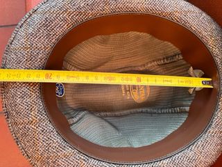 Cappello uomo scozzese marrone/grigio